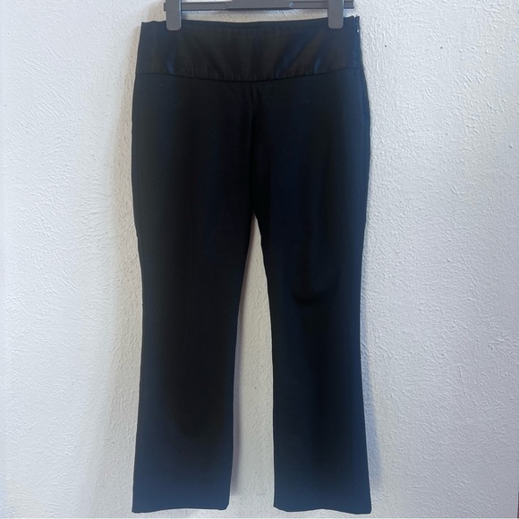 Theory black satin waistband tuxedo wool crop pant - Picture 1 of 7